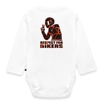 Bikers - Organic Longsleeve Baby Bodysuit - white - Back