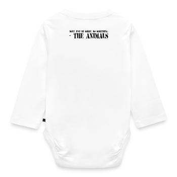 Do not be sorry. Do Something. - Organic Longsleeve Baby Bodysuit - white - Back