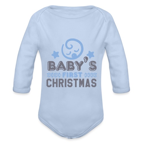 Baby`s First Christmas - Baby Bio-Langarm-Body