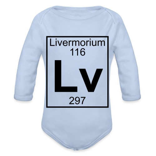 Livermorium (Lv) (element 116) - Organic Longsleeve Baby Bodysuit