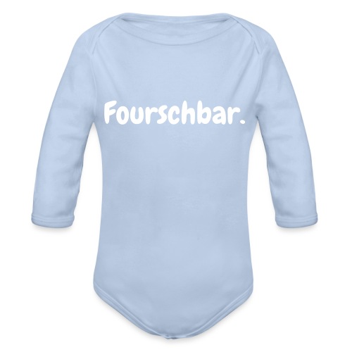 Fourschbar weiß - Baby Bio-Langarm-Body