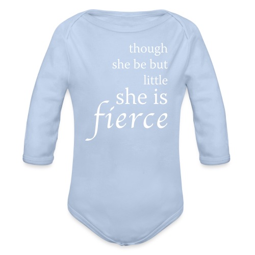 she-is-fierce - Organic Longsleeve Baby Bodysuit