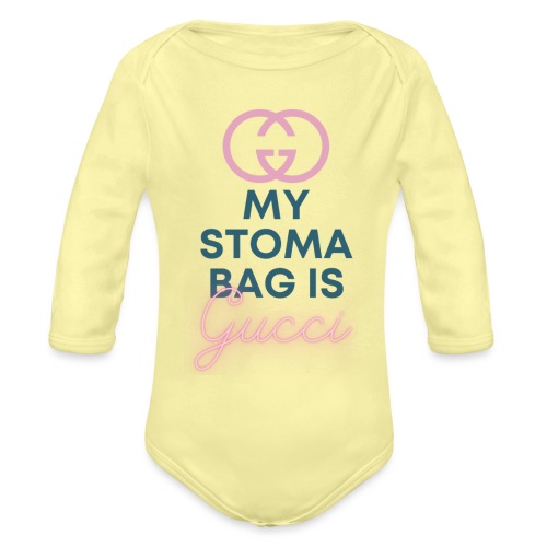 My stoma bag is... - Baby bio-rompertje met lange mouwen