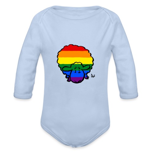 Rainbow Pride Lampaat - Vauvan pitkähihainen luomu-body