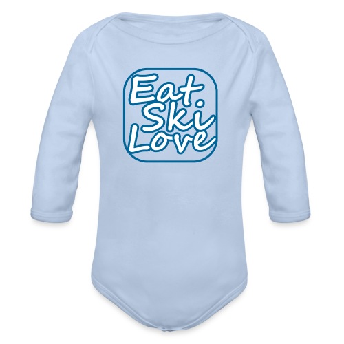 eat ski love - Baby bio-rompertje met lange mouwen