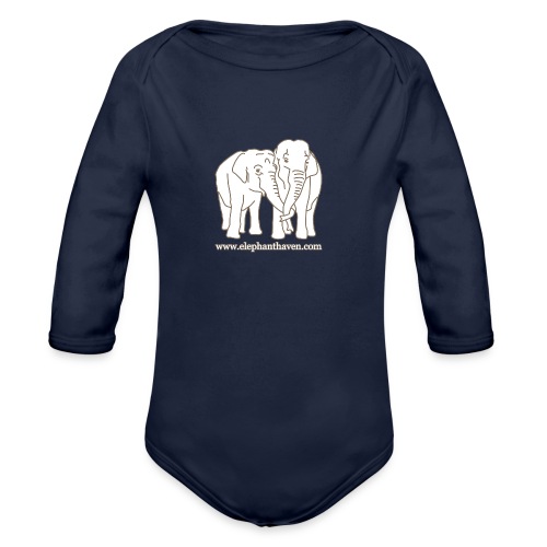 Elephants - Organic Longsleeve Baby Bodysuit