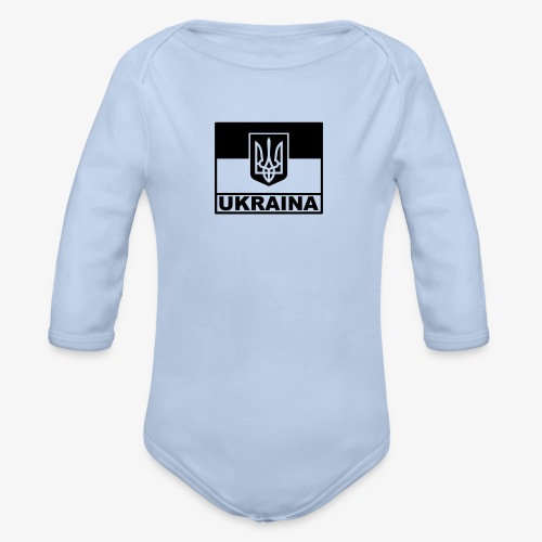 Ukraina Taktisk Flagga - Emblem - Ekologisk långärmad babybody