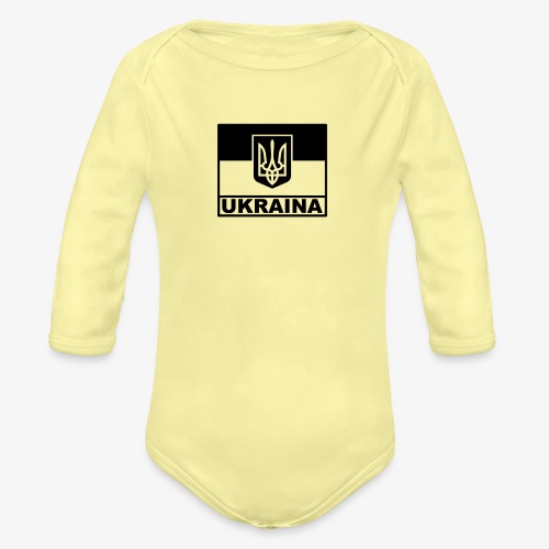 Ukraina Taktisk Flagga - Emblem - Ekologisk långärmad babybody