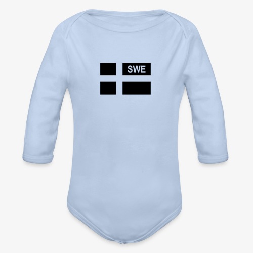 Swedish Tactical flag Sweden - Sverige - SWE - Ekologisk långärmad babybody