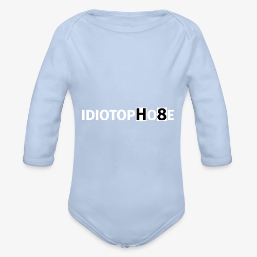 IDIOTOPHOBE2 - Organic Longsleeve Baby Bodysuit