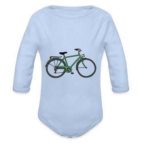 Grünes Fahrrad Bike - Baby Bio-Langarm-Body