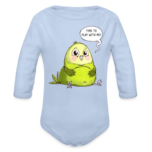 Time to Play - Kakapo - Organic Longsleeve Baby Bodysuit