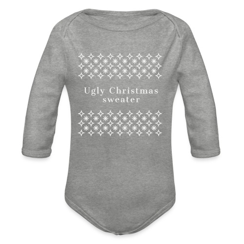 ugly Christmas sweater, maglione natalizio - Body ecologico per neonato a manica lunga