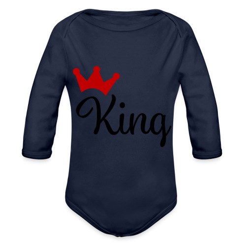 King mit Krone - Baby Bio-Langarm-Body