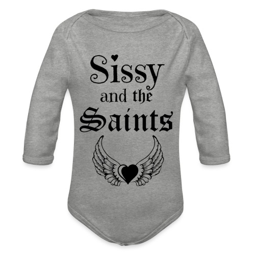 Sissy & the Saints zwarte letters - Baby bio-rompertje met lange mouwen