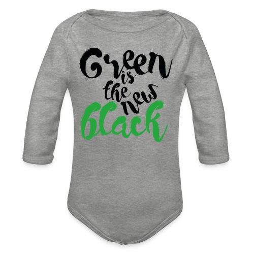 Green is the new black light - Baby bio-rompertje met lange mouwen