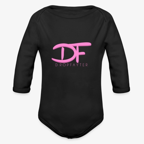 Dropfayter Logo - DF Roze - Baby bio-rompertje met lange mouwen
