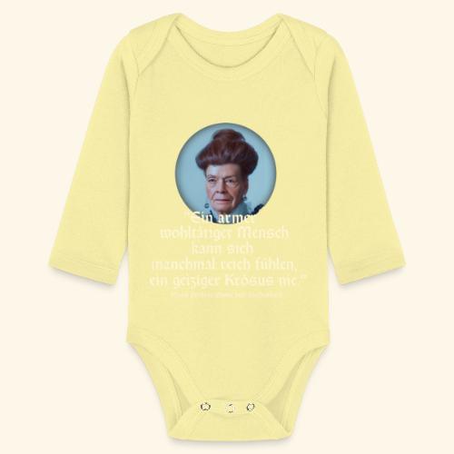 Sprüche T-Shirt Design Zitat über Geiz - Baby Bio-Langarm-Body