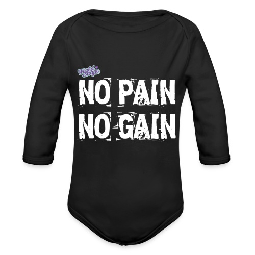 No Pain - No Gain - Ekologisk långärmad babybody