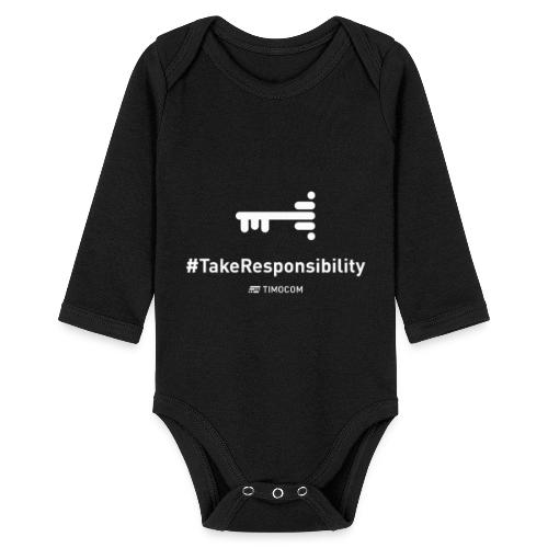 TakeResponsibility white - Ekologiczne body niemowlęce z długim rękawem