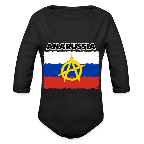 Anarussia Russia Flag Anarchy - Baby Bio-Langarm-Body