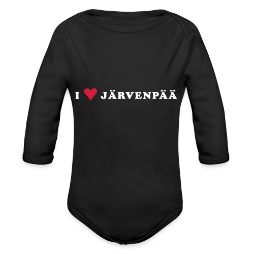 I LOVE JARVENPAA - Vauvan pitkähihainen luomu-body