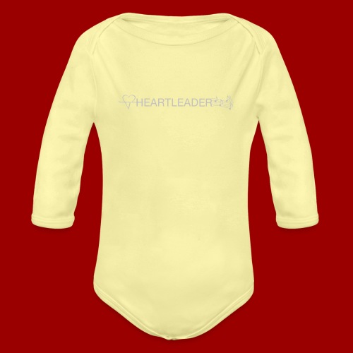 Heartleader Charity (weiss/grau) - Baby Bio-Langarm-Body
