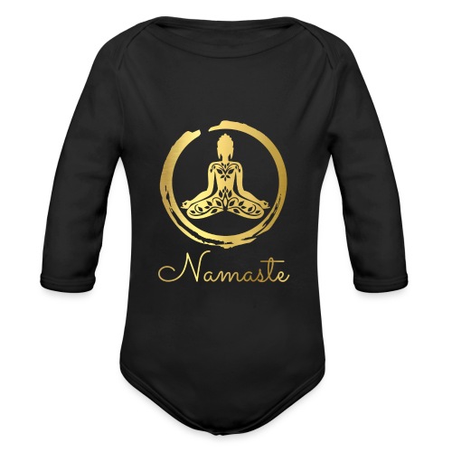 Namaste Meditation Yoga Sport Fashion - Baby Bio-Langarm-Body
