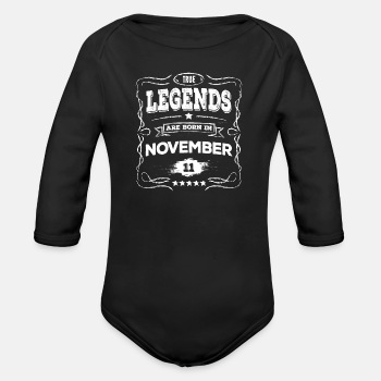 True legends are born in November - Organic long-sleeve onesie