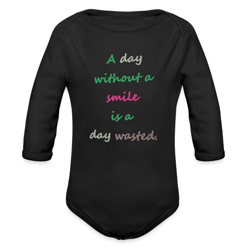Say in English with effect - Organic Longsleeve Baby Bodysuit