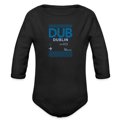 Dublin Ireland Travel - Organic Longsleeve Baby Bodysuit