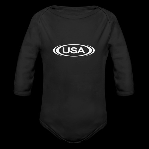 Sport shield USA Athletics label Sports Ring wave - Organic Longsleeve Baby Bodysuit