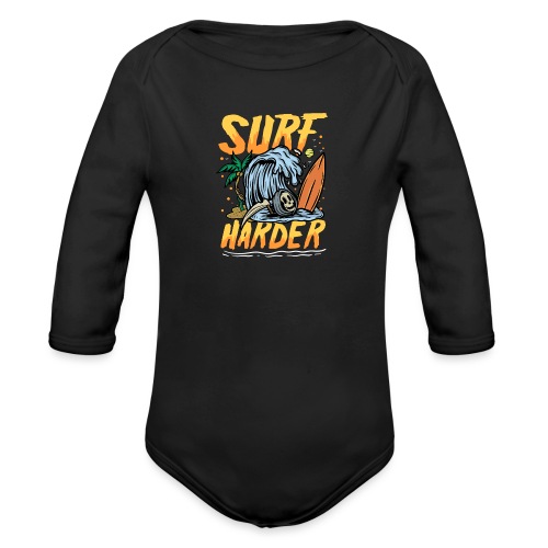 Härter surfen | Sun & Chill Beach Totenkopf - Baby Bio-Langarm-Body