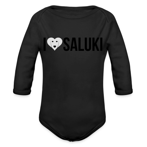 I Love Saluki - Body ecologico per neonato a manica lunga