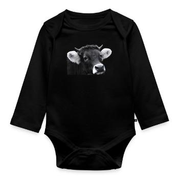 Die Kleine Teufelkuh - Baby Bio-Langarm-Body - Schwarz - Vorne