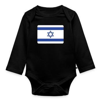 ISRAEL - Baby Bio-Langarm-Body - Schwarz - Vorne