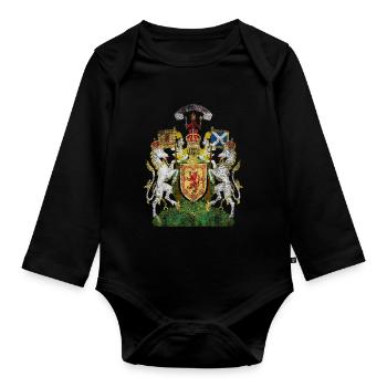 Scottish Coat of Arms Scotland Symbol - Organic Longsleeve Baby Bodysuit - black - Front