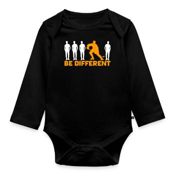 Hockey - Be different - Baby Bio-Langarm-Body - Schwarz - Vorne