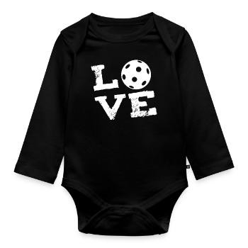 AMOUR - hockey sur gazon Indoor Hockey Floorball - Body Bébé bio manches longues - noir - Devant
