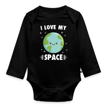 Astronomie Planète Terre Science Teacher - Body Bébé bio manches longues - noir - Devant