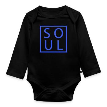 Soul Couple De Chemise Maté Idée cadeau - Body Bébé bio manches longues - noir - Devant