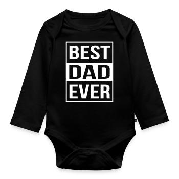 Best Dad Ever - Baby Bio-Langarm-Body - Schwarz - Vorne