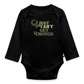 I JUST CANT GET ENOUGH - Baby Bio-Langarm-Body - Schwarz - Vorne