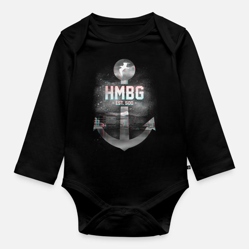 HAMBOURG - Body Bébé bio manches longues - noir