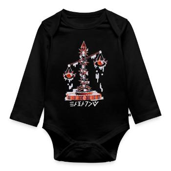 Negative Balance - Organic Longsleeve Baby Bodysuit - black - Front