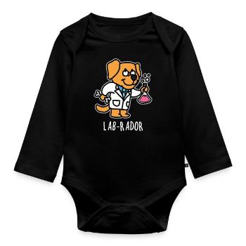 Lab Rador - Body Bébé bio manches longues - noir - Devant