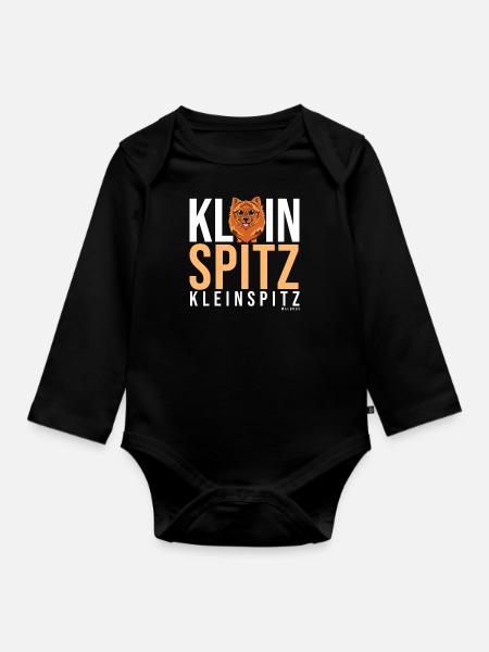 Kleinspitz - Baby Bio-Langarm-Body - Schwarz