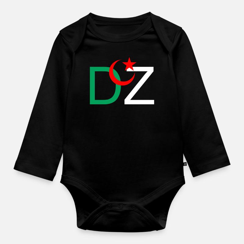DZ Algérie - Body Bébé bio manches longues - noir