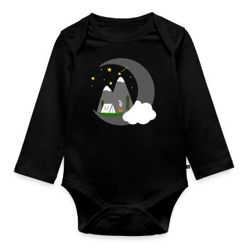 CAMPEN STAR HEAVEN - Body Bébé bio manches longues - noir - Devant