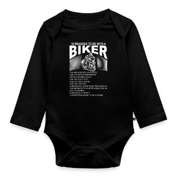 Bikers - Body Bébé bio manches longues - noir - Devant